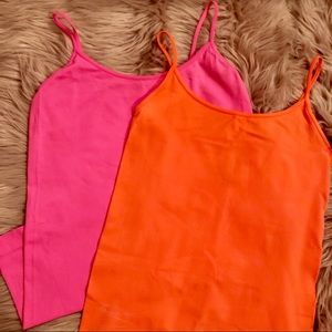 Neon Spaghetti Strap Tank Top Set